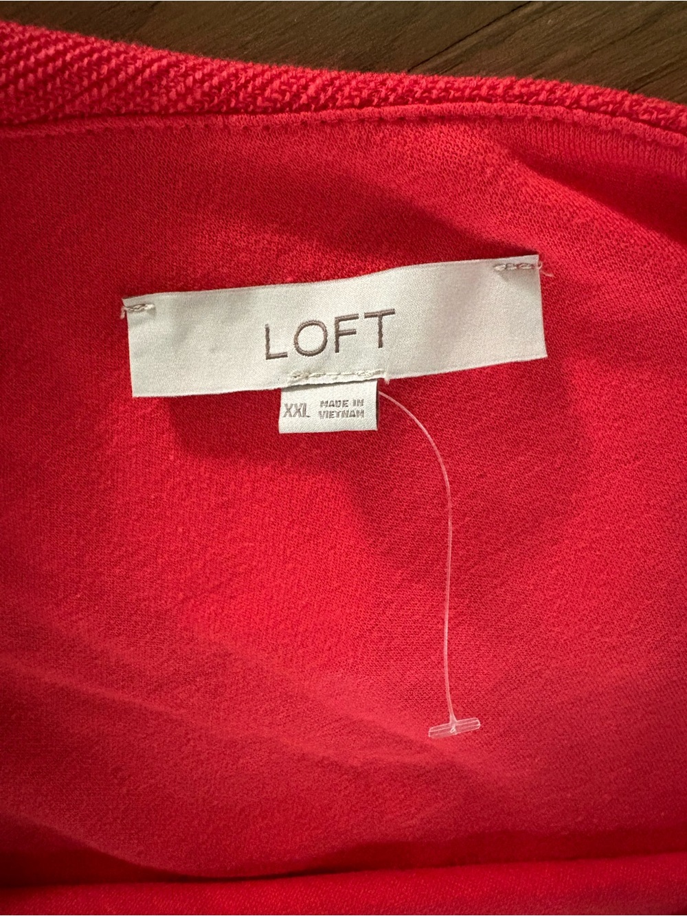 LOFT Bright Red One-Shoulder Ruffle Dress - Picture 2 of 3